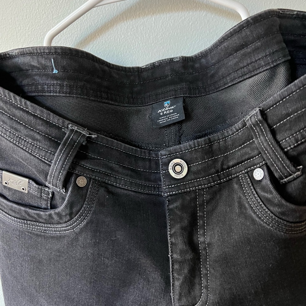 Women’s Kuhl Thermik Outdoor Dark Grey/Black Jeans Pants Size 6 Reg